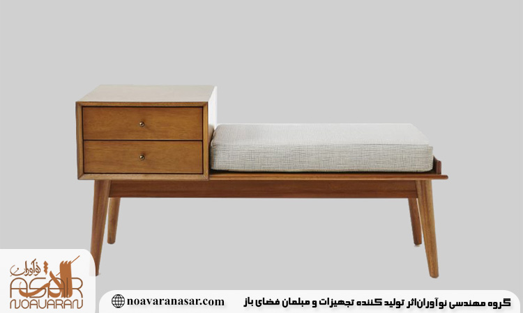 آشنایی با مدل های نیمکت چوبی با روکش پارچه ای2