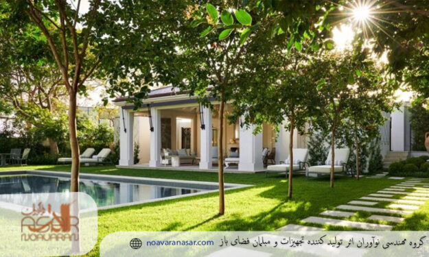 ایده های جدید برای طراحی باغچه ویلا