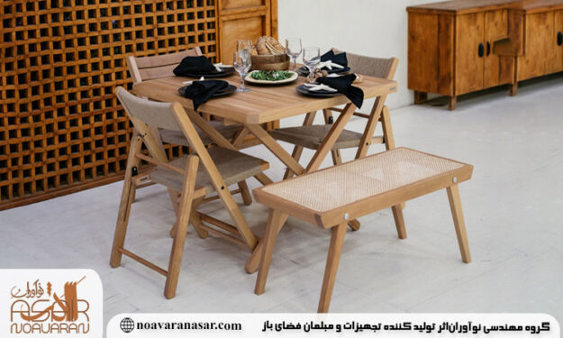 ابعاد استاندارد نیمکت چوبی