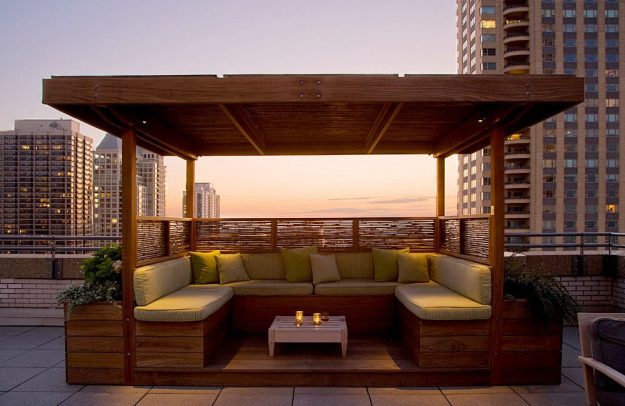 انواع آلاچیق روف گاردن | طراحی و ساخت آلاچیق روف گاردن | آلاچیق پشت بامی