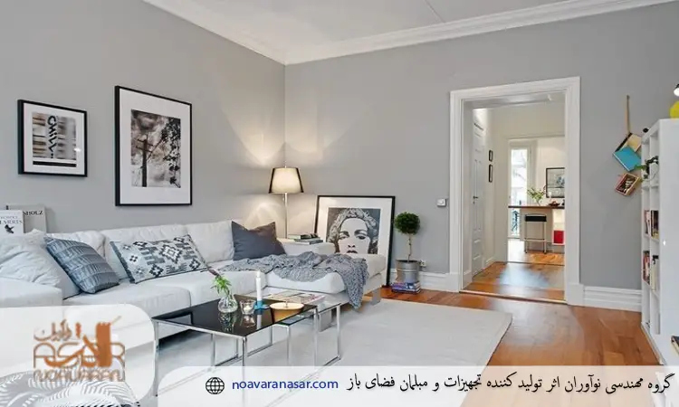 ترکیب رنگ طوسی و سفید