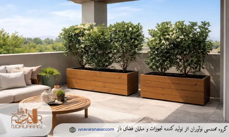 فلاور باکس چوبی