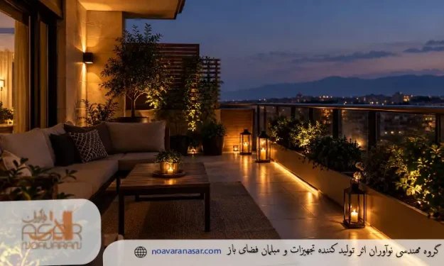 نورپردازی تراس و بالکن؛ ایده های جذاب و کاربردی